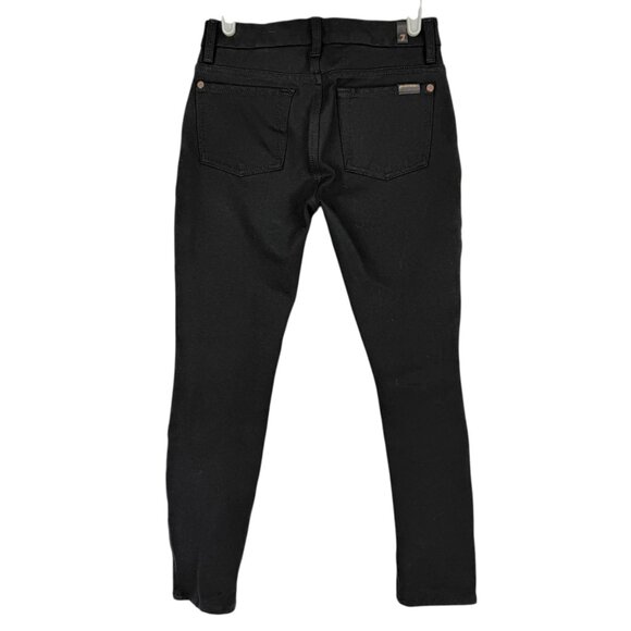 7 For All Mankind Women's Stretch Skinny Low Rise 5-Pockets Black Jegging Sz 25 - Picture 2 of 10